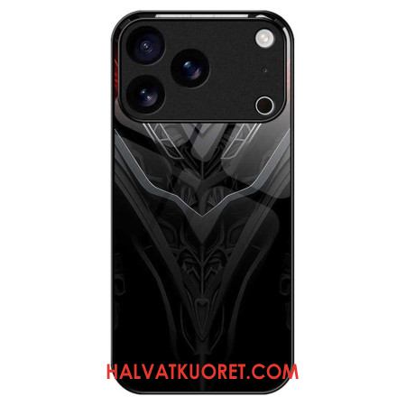 Kuori iPhone 17 Pro Max Karkaistusta Lasista Valmistettu Kuvio Musta Suojakuori