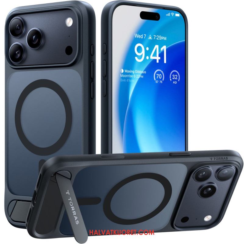 Kuori iPhone 17 Pro Max Magsafe Premium -muotoilu Integroidulla Jalustalla