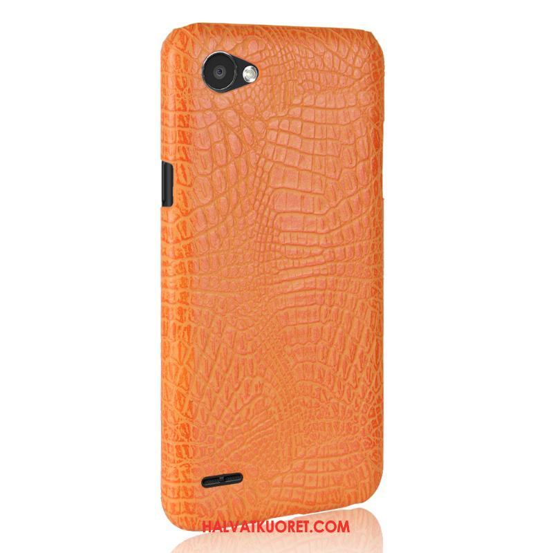 Lg Q6 Kuoret Kukkakuvio Punainen Yksinkertainen, Lg Q6 Kuori Pesty Suede Puhelimen Orange