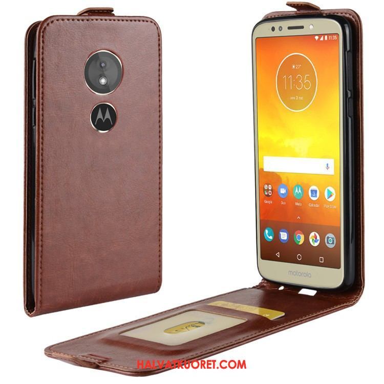 Moto G6 Play Kuoret Kotelo Puhelimen, Moto G6 Play Kuori Nahkakotelo Suojaus Braun