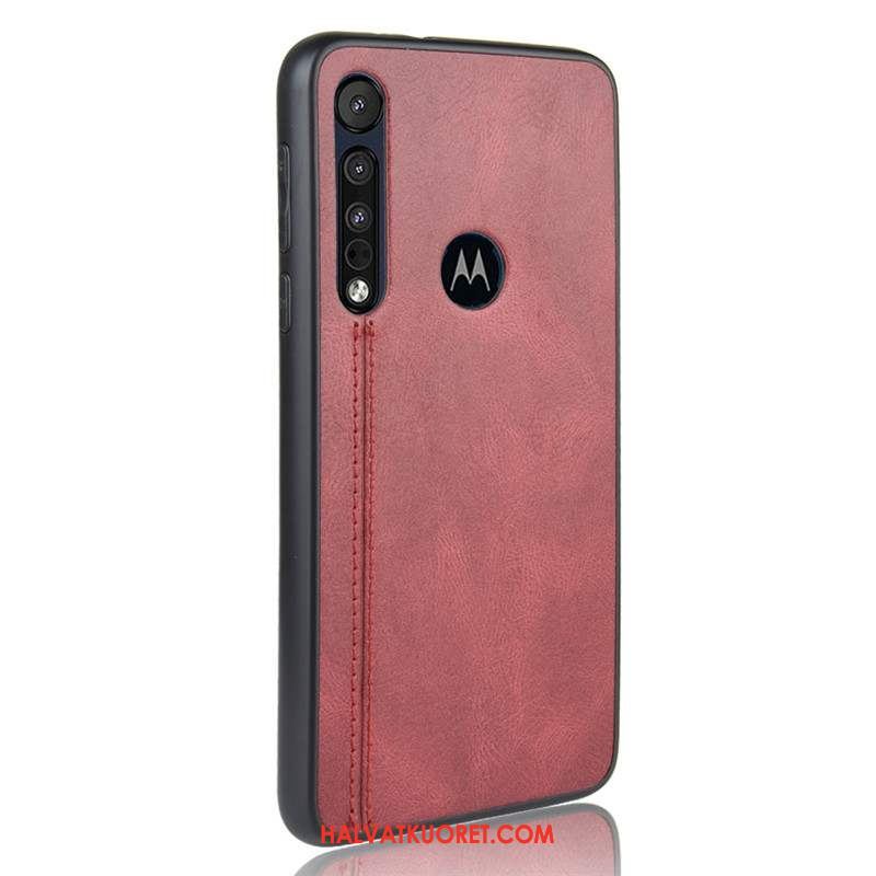 Moto G8 Plus Kuoret Murtumaton Kotelo, Moto G8 Plus Kuori Kevyt Punainen