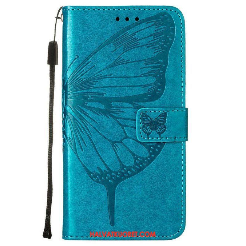 Nahkakotelo Moto E40 / E30 / E20 Butterfly Design