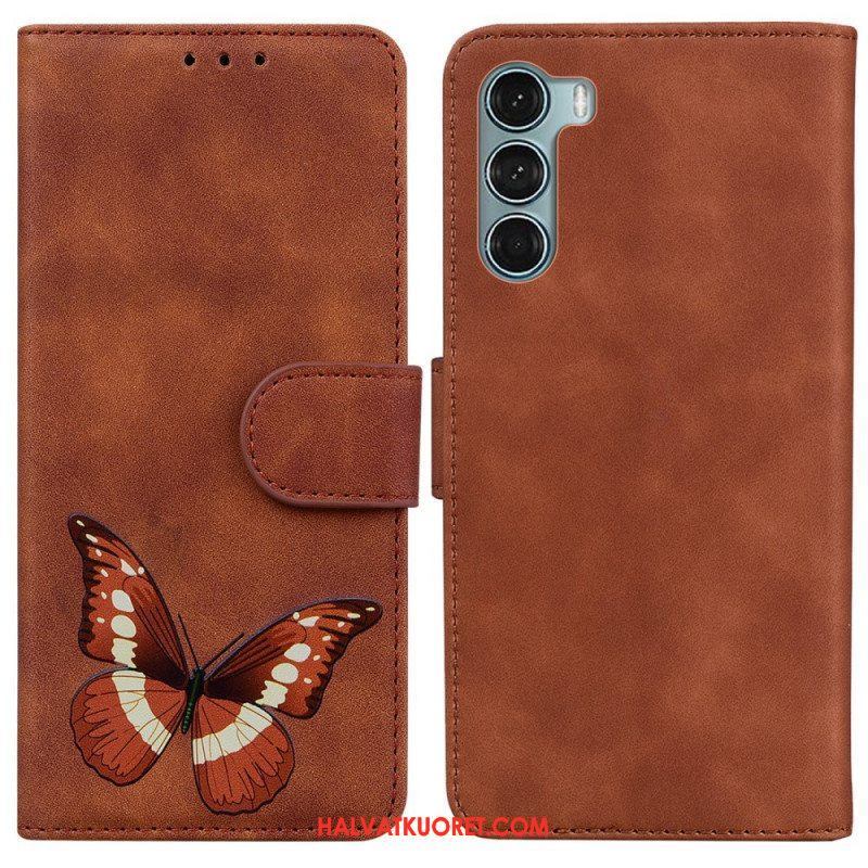 Nahkakotelo Moto G200 5G Skin Touch Butterfly