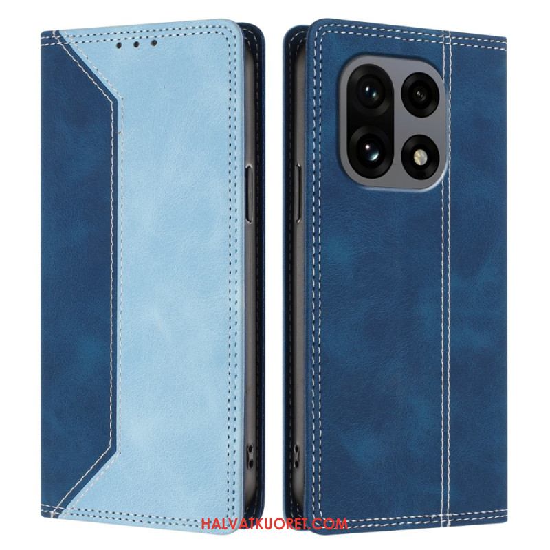 Nahkakotelo Oneplus 15 Kaksivärinen Rfid-suoja