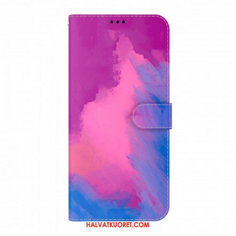 Nahkakotelo Oppo A54 5G / A74 5G Akvarelli