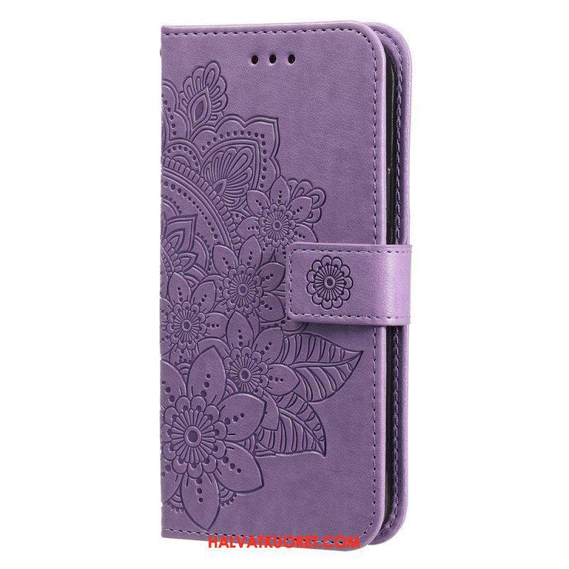 Nahkakotelo Oppo Find X5 Suojaketju Kuori Strappy Mandala