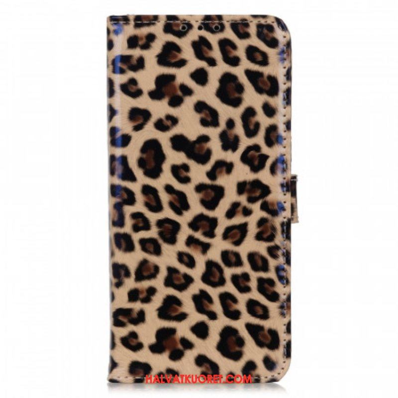 Nahkakotelo Samsung Galaxy M23 5G Leopardin Ihovaikutus