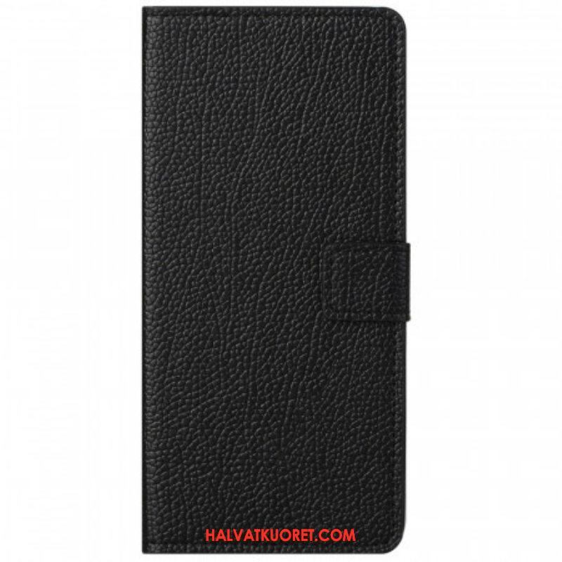 Nahkakotelo Samsung Galaxy M23 5G Litsi-nahan Rakenne