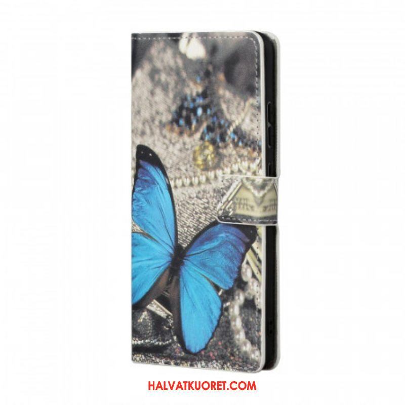 Nahkakotelo Samsung Galaxy S22 Plus 5G Butterfly Prestige Blue