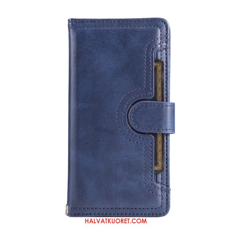 Nahkakotelo Samsung Galaxy S25 5g Edge Magneettinen Lompakko Ja Kaulanauha