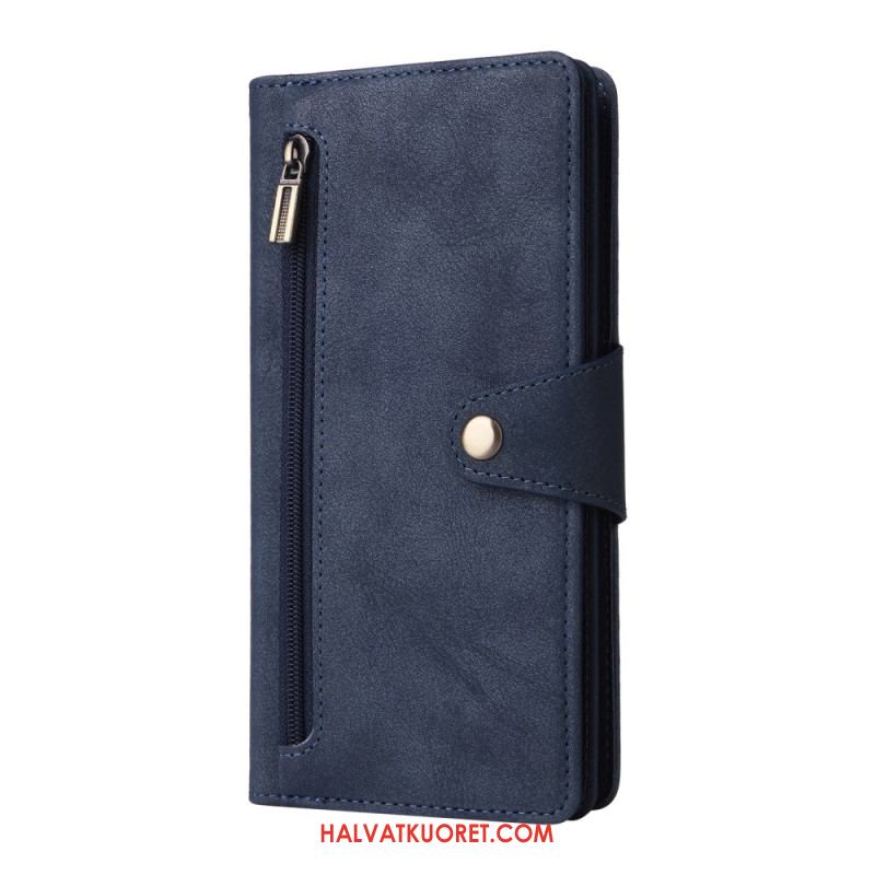 Nahkakotelo Samsung Galaxy S25 Fe Lompakko Vetoketjulla