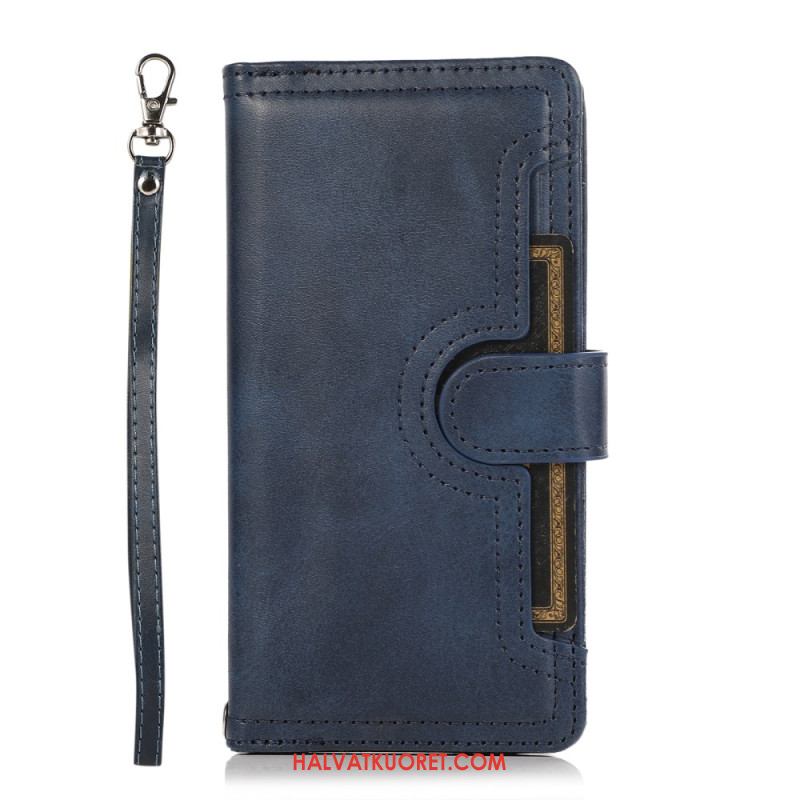 Nahkakotelo Samsung Galaxy S26 Magneettinen Lompakko Ja Nauha