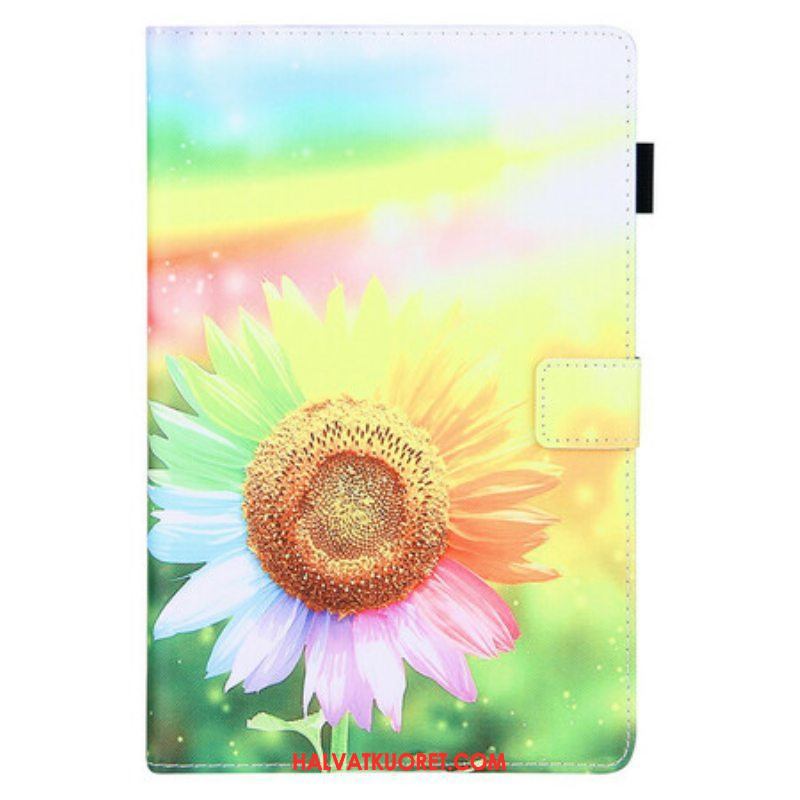 Nahkakotelo Samsung Galaxy Tab A7 Lite Kukkia Auringossa