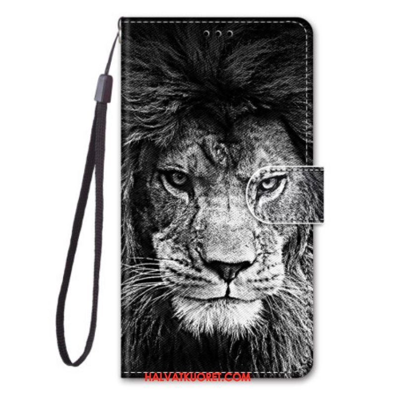 Nahkakotelo Xiaomi 13 Suojaketju Kuori Lanyard Lion