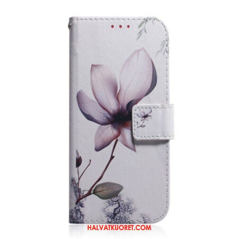 Nahkakotelo Xiaomi Redmi Note 10 5G Flower Dusty Pink