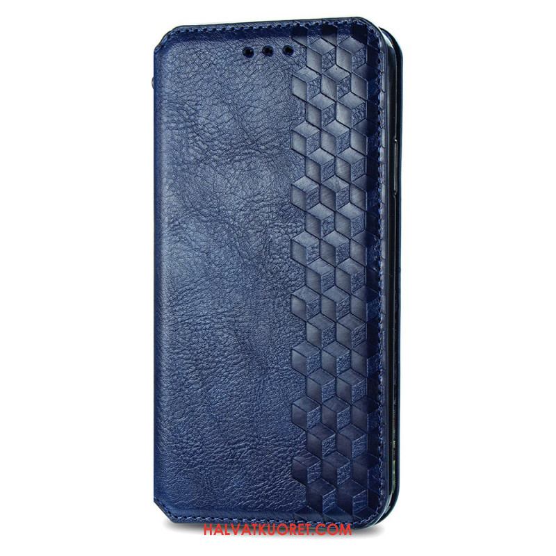 Nahkakotelo Xiaomi Redmi Note 13 Pro Plus 5g Vintage Timanttikuvio Suojakuori