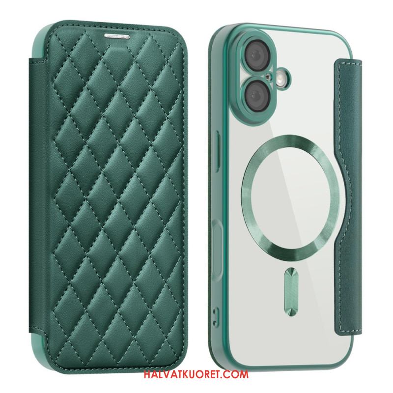 Nahkakotelo iPhone 17 Magsafe-yhteensopiva Tikattu