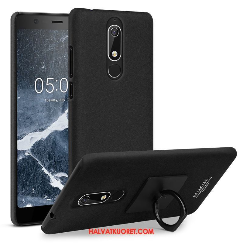 Nokia 5.1 Kuoret Tuki Rengas, Nokia 5.1 Kuori Niitti Musta