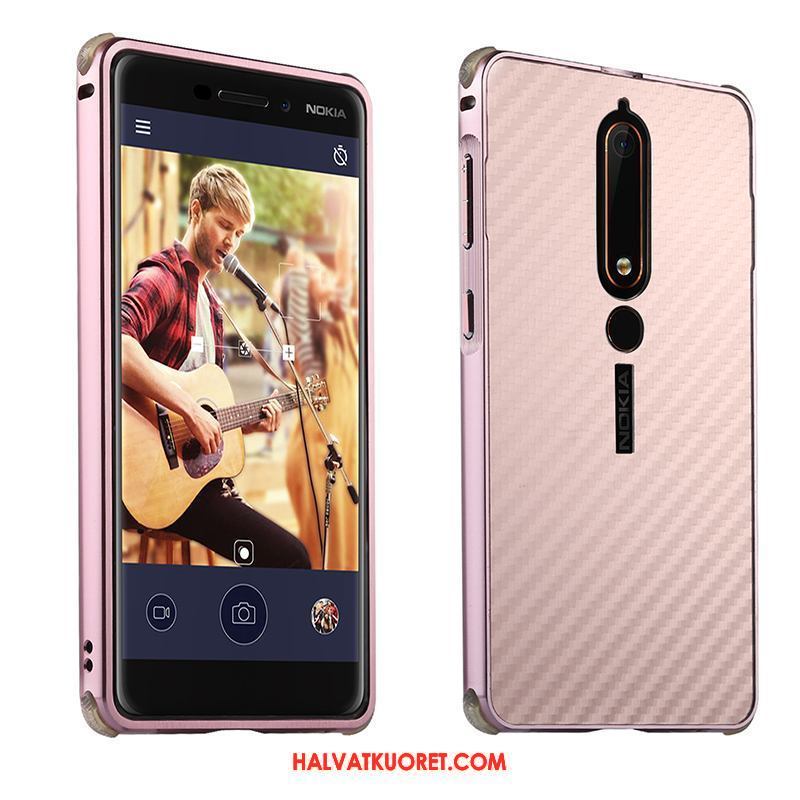 Nokia 6.1 Kuoret Kuitu Kulta Kotelo, Nokia 6.1 Kuori Puhelimen Pinkki