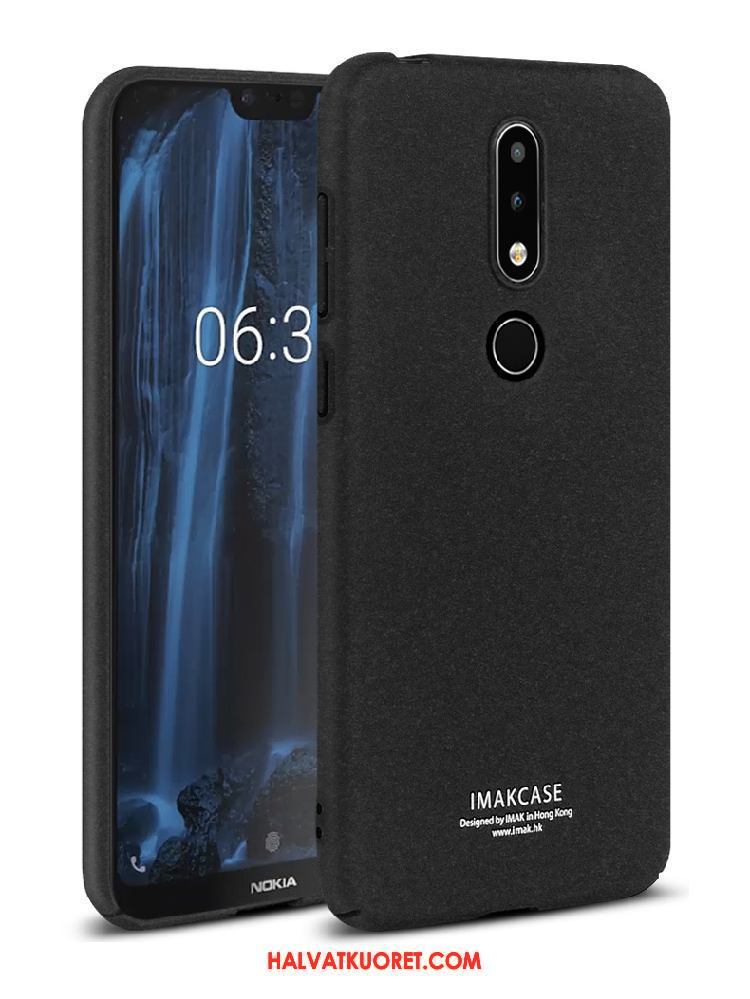 Nokia 6.1 Kuoret Pesty Suede Musta All Inclusive, Nokia 6.1 Kuori Suojaus Kotelo