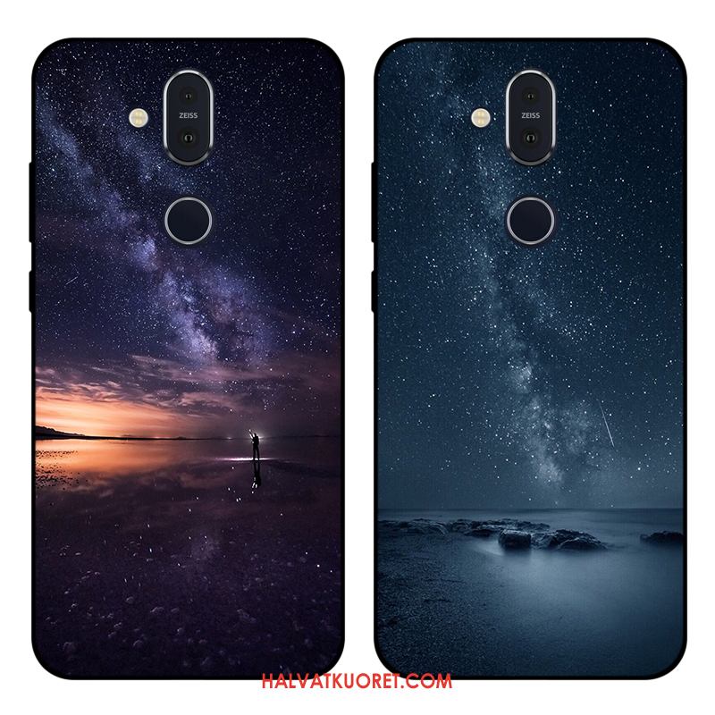 Nokia 8.1 Kuoret Violetti Murtumaton Tähtitaivas, Nokia 8.1 Kuori All Inclusive Puhelimen