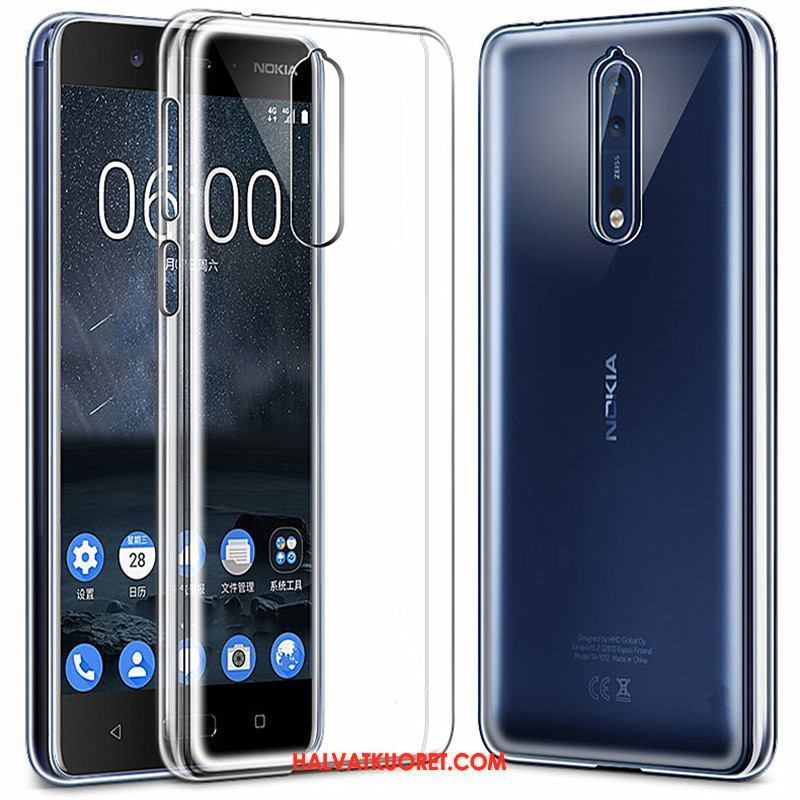 Nokia 8 Kuoret Suojaus Läpinäkyvä Puhelimen, Nokia 8 Kuori Kotelo Valkoinen