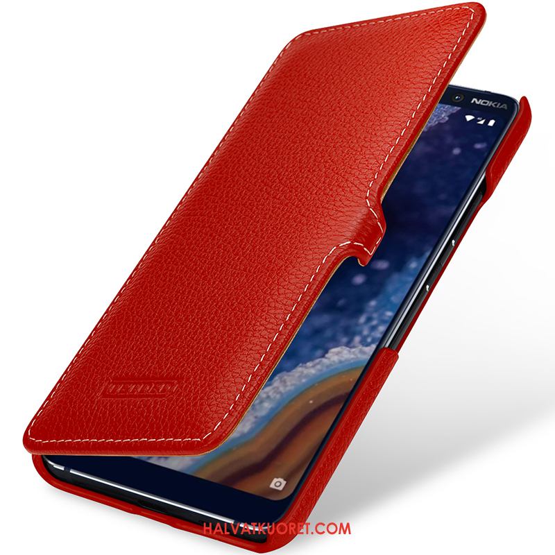 Nokia 9 Pureview Kuoret Tuuli Suojaus Aito Nahka, Nokia 9 Pureview Kuori Kotelo Pu