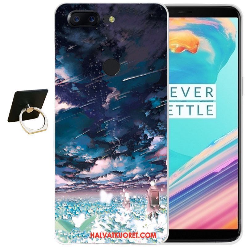 Oneplus 5t Kuoret Läpinäkyvä Tummansininen Kotelo, Oneplus 5t Kuori Kohokuviointi