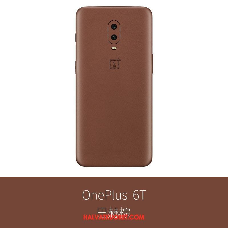 Oneplus 6t Kuoret Puhelimen Aito Nahka Ohut, Oneplus 6t Kuori All Inclusive Muokata Braun