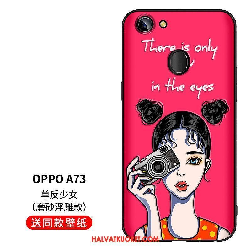 Oppo A73 Kuoret All Inclusive Luova Net Red, Oppo A73 Kuori Punainen Puhelimen