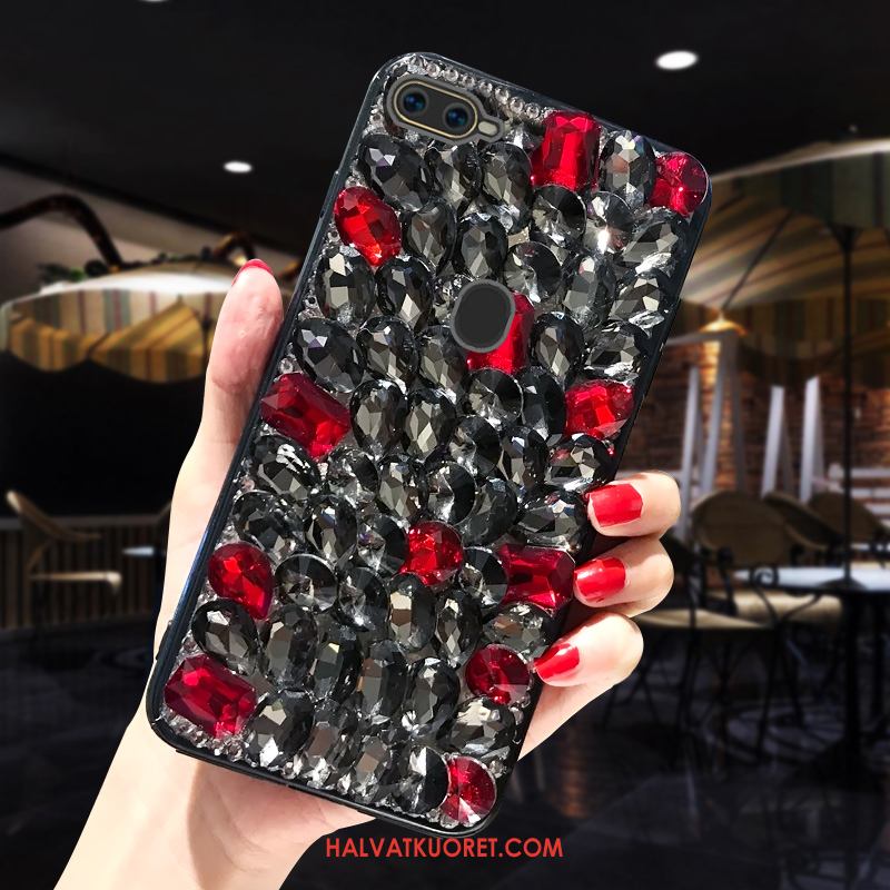 Oppo Ax7 Kuoret Musta Persoonallisuus, Oppo Ax7 Kuori Rhinestone Inlay Kova