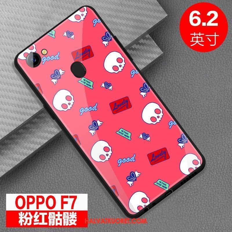 Oppo F7 Kuoret Murtumaton Suojaus Persoonallisuus, Oppo F7 Kuori Peili Punainen