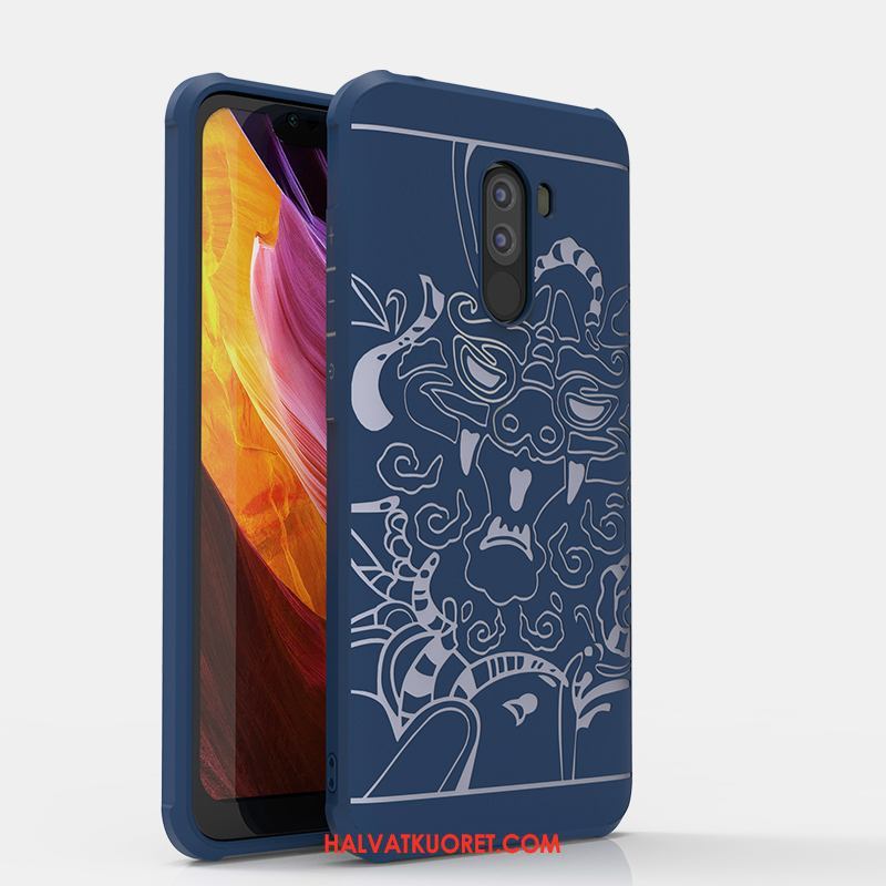 Pocophone F1 Kuoret Puhelimen Suupaltti, Pocophone F1 Kuori Pesty Suede Pehmeä Neste Beige