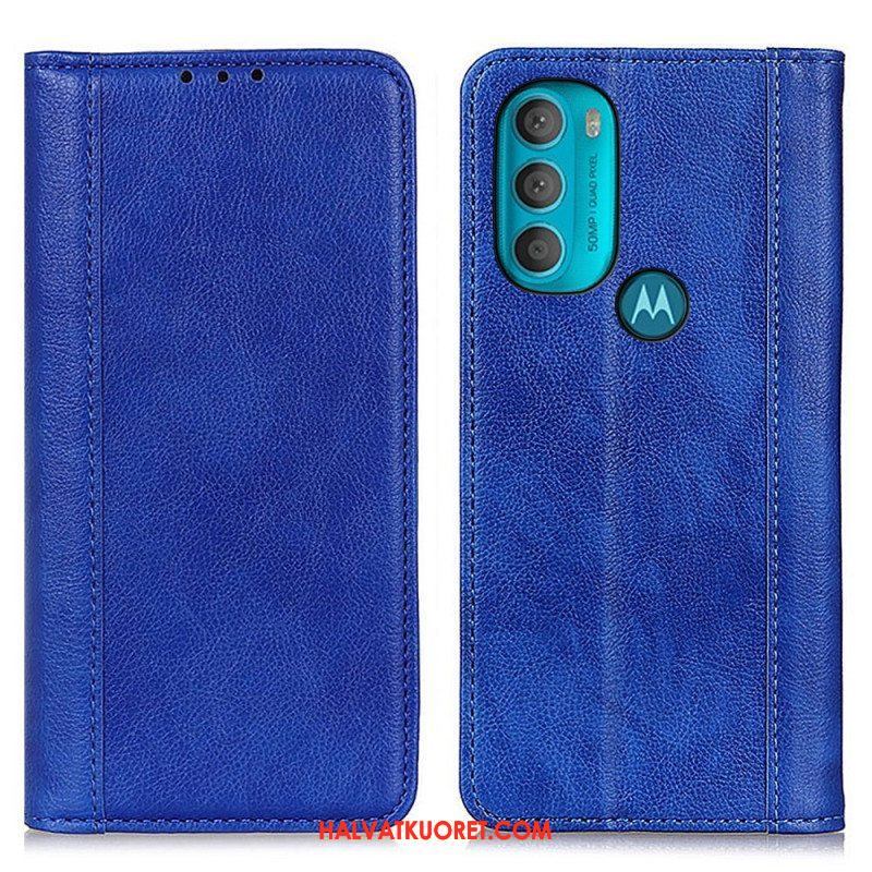 Puhelinkuoret Moto G71 5G Kotelot Flip Elegance Haljattu Litsi Nahka