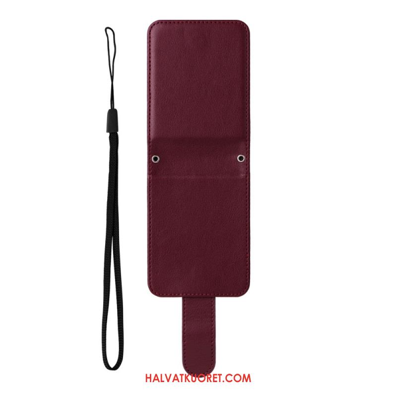 Puhelinkuoret Samsung Galaxy Z Flip 7 Fe Nahkakuvioinen Korttikotelo