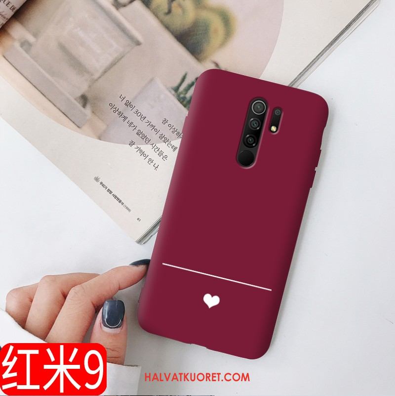 Redmi 9 Kuoret Kotelo Murtumaton, Redmi 9 Kuori Viini Punainen Suojaus Beige