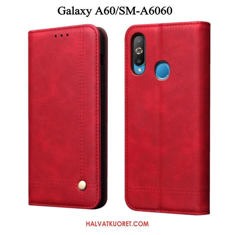 Samsung Galaxy A60 Kuoret Murtumaton Kotelo Nahkakotelo, Samsung Galaxy A60 Kuori Suojaus