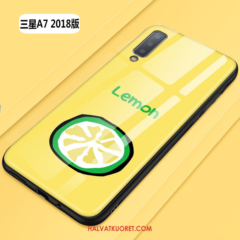 Samsung Galaxy A7 2018 Kuoret Pieni Yksinkertainen Silikoni, Samsung Galaxy A7 2018 Kuori Suojaus Kova