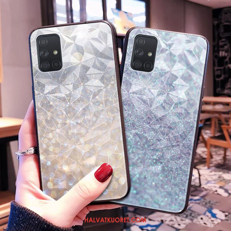 Samsung Galaxy A71 Kuoret Kotelo Kukkakuvio, Samsung Galaxy A71 Kuori Puhelimen Sininen