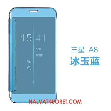 Samsung Galaxy A8 Kuoret Suojaus Nahkakotelo Lohikäärme, Samsung Galaxy A8 Kuori Tähti Sininen