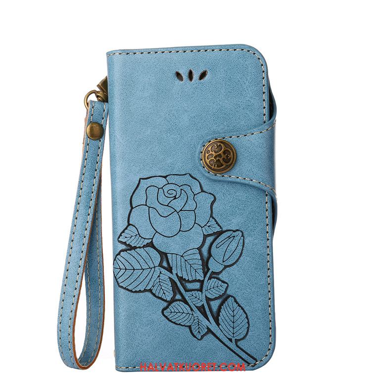 Samsung Galaxy Note 4 Kuoret Ripustettavat Koristeet Sininen Vuosikerta, Samsung Galaxy Note 4 Kuori Murtumaton Nahkakotelo