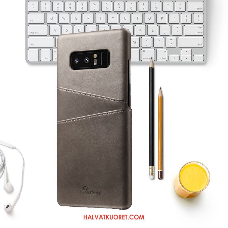 Samsung Galaxy Note 8 Kuoret Puhelimen Harmaa Nahkakotelo, Samsung Galaxy Note 8 Kuori Luova Yksinkertainen