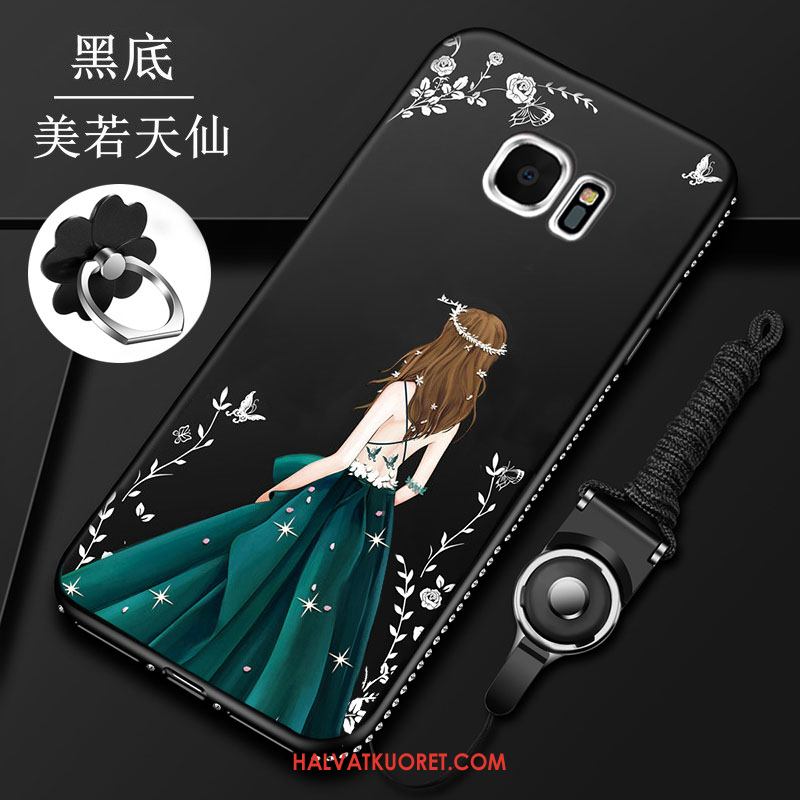 Samsung Galaxy S6 Kuoret Puhelimen Murtumaton, Samsung Galaxy S6 Kuori Silikoni Rhinestone Inlay