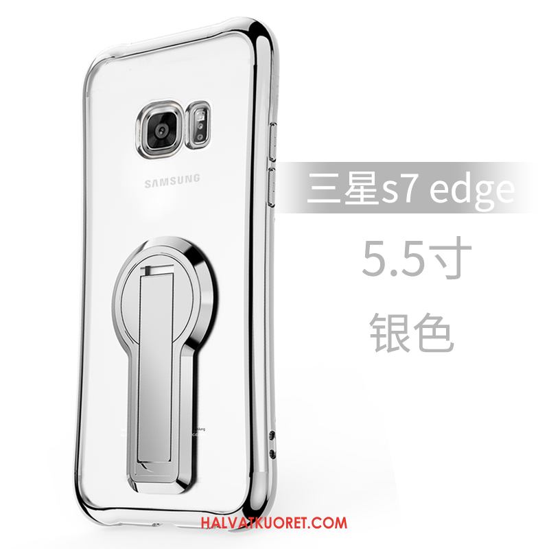 Samsung Galaxy S7 Edge Kuoret Silikoni Tuki, Samsung Galaxy S7 Edge Kuori Tähti Hopea