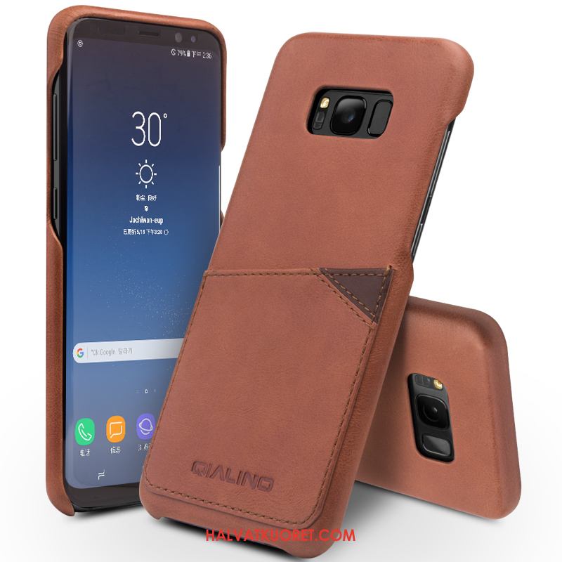 Samsung Galaxy S8 Kuoret Kotelo Pu, Samsung Galaxy S8 Kuori Puhelimen Suojaus Braun