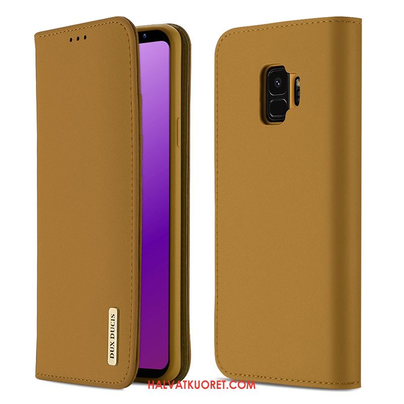 Samsung Galaxy S9 Kuoret Murtumaton Puhelimen Lehmä, Samsung Galaxy S9 Kuori Kotelo Nahka Braun