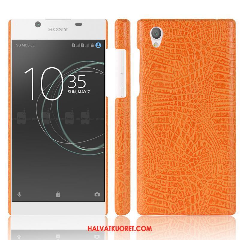 Sony Xperia L1 Kuoret Krokotiili Murtumaton Puhelimen, Sony Xperia L1 Kuori Kukkakuvio Orange