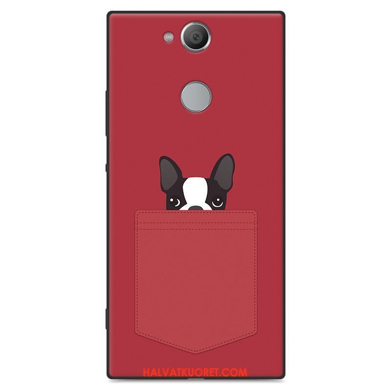 Sony Xperia Xa2 Ultra Kuoret All Inclusive Punainen Kotelo, Sony Xperia Xa2 Ultra Kuori Pesty Suede