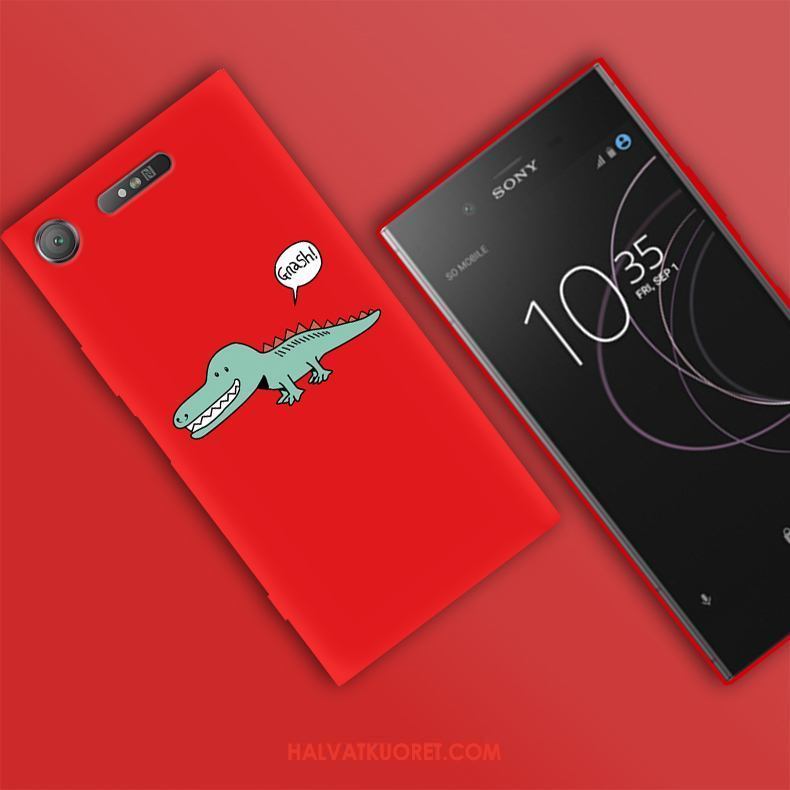 Sony Xperia Xz1 Kuoret Pesty Suede Punainen Pehmeä Neste, Sony Xperia Xz1 Kuori All Inclusive