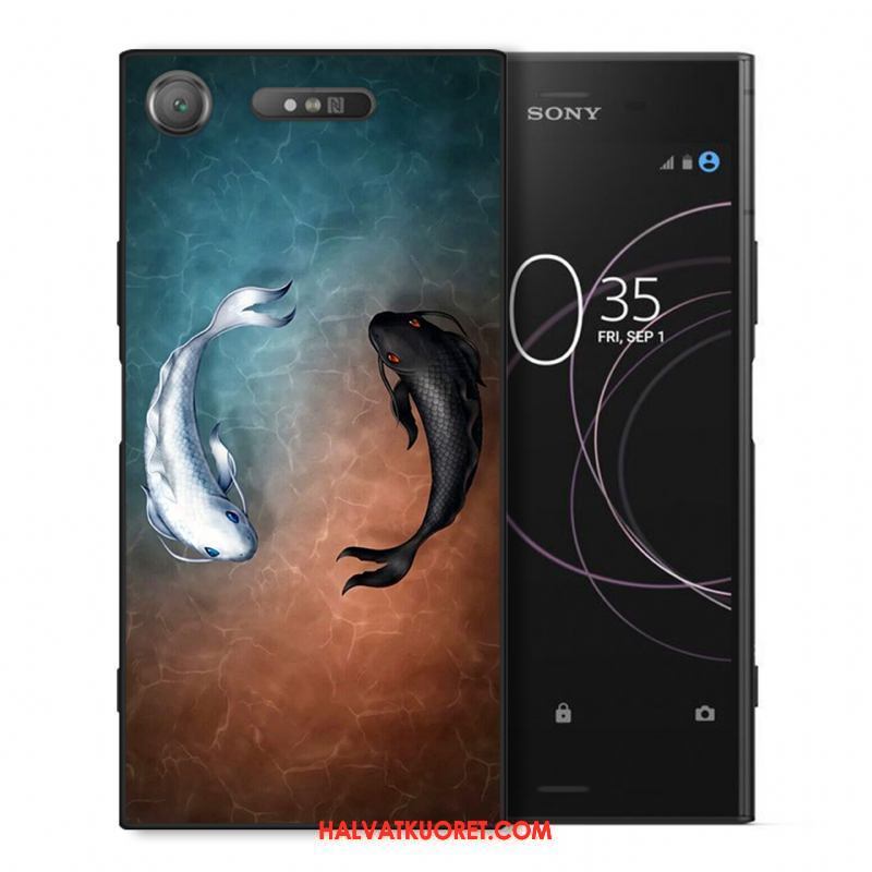 Sony Xperia Xz1 Kuoret Silikoni Persoonallisuus Tummansininen, Sony Xperia Xz1 Kuori Kotelo Suojaus